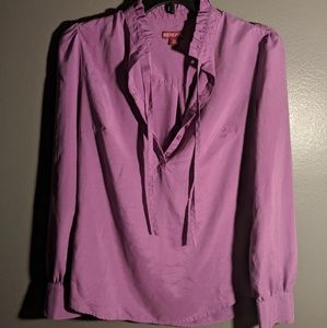 Merona Dusty Purple Blouse with Rushed Trim